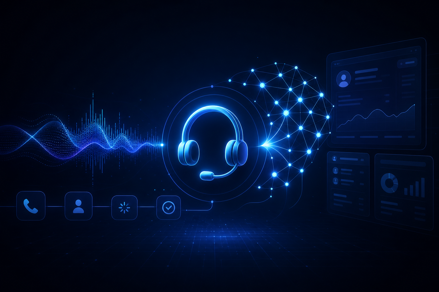 AI-powered automated call system connecting voice agents to enterprise telephony and CRM
